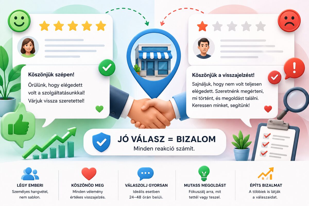Hogyan válaszoljunk pozitív és negatív véleményekre úgy, hogy bizalmat építsünk?