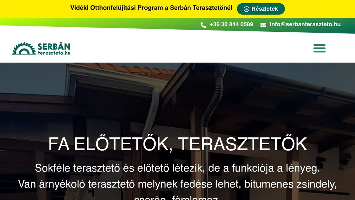 serbanteraszteto.hu — kezdőlap