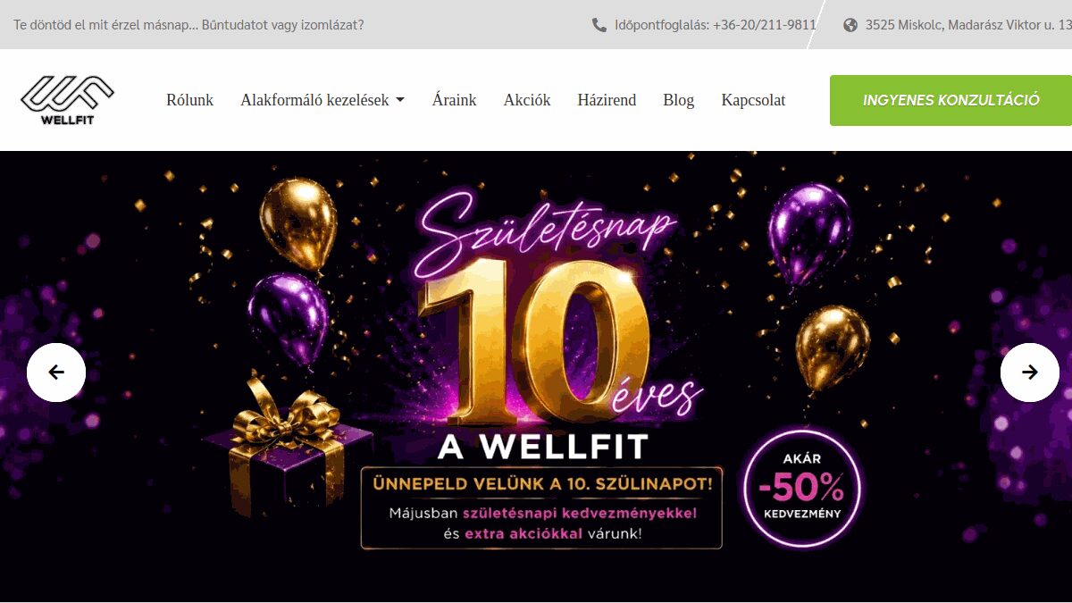 wellfitmiskolc.hu — kezdőlap